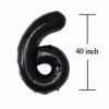 Picture of 16 Number Balloons Black Big Giant Jumbo Big Large 16 or 61 Foil Mylar Helium Number Balloons Black 16th 61st Birthday Party Anniversary Events Decorations for Boy Girl
