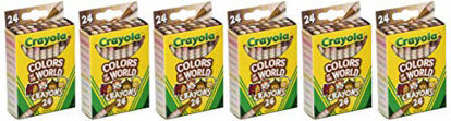 Picture of Crayola Bulk Crayon Set, Colors of The World, Multicultural, School Supplies, 6 Sets of 24 Colors