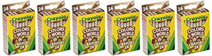 Picture of Crayola Bulk Crayon Set, Colors of The World, Multicultural, School Supplies, 6 Sets of 24 Colors