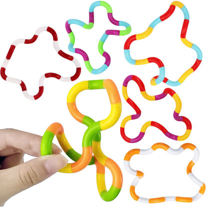 Picture of Boxgear 6pc Multicolored Fidget Toys for Kids, Boys, Girls, Adults - Best Sensory Items for Autism, Relaxation, Stress, Decompression - Squeeze, Twist, Chain Spinner Alternative Gift