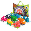 Picture of ALASOU 9 Sets Baby Truck Car Toy and Playmat/Storage Bag|Baby Toys 12-18 Months|Toys for 1 2 3 Year Old Boy|1st Birthday Gifts for Infant Toddlers