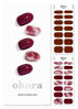 Picture of ohora Semi Cured Gel Nail Strips (N Mulberry) - Works with Any UV Nail Lamps, Salon-Quality, Long Lasting, Easy to Apply & Remove - Includes 2 Prep Pads, Nail File & Wooden Stick