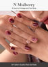 Picture of ohora Semi Cured Gel Nail Strips (N Mulberry) - Works with Any UV Nail Lamps, Salon-Quality, Long Lasting, Easy to Apply & Remove - Includes 2 Prep Pads, Nail File & Wooden Stick