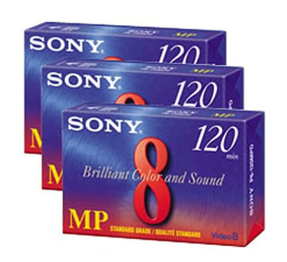 Picture of Sony Camcorder Cassettes 120 Minute, 8mm (3-Pack) (Discontinued by Manufacturer)