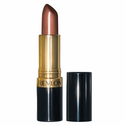 Picture of Revlon Super Lustrous Lipstick, High Impact Lipcolor with Moisturizing Creamy Formula, Infused with Vitamin E and Avocado Oil in Nude / Brown Pearl, Coffee Bean (300)
