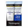 Picture of Neutrogena Ultra Sheer Dry-Touch Water Resistant and Non-Greasy Sunscreen Lotion with Broad Spectrum SPF 45, TSA-Compliant travel Size, 3 Fl Oz, Pack of 2, 6 Fl Oz
