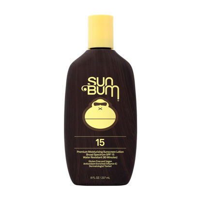 Picture of Sun Bum Original SPF 15 Sunscreen Lotion | Vegan and Hawaii 104 Reef Act Compliant (Octinoxate & Oxybenzone Free) Broad Spectrum Moisturizing UVA/UVB Sunscreen with Vitamin E | 8 oz