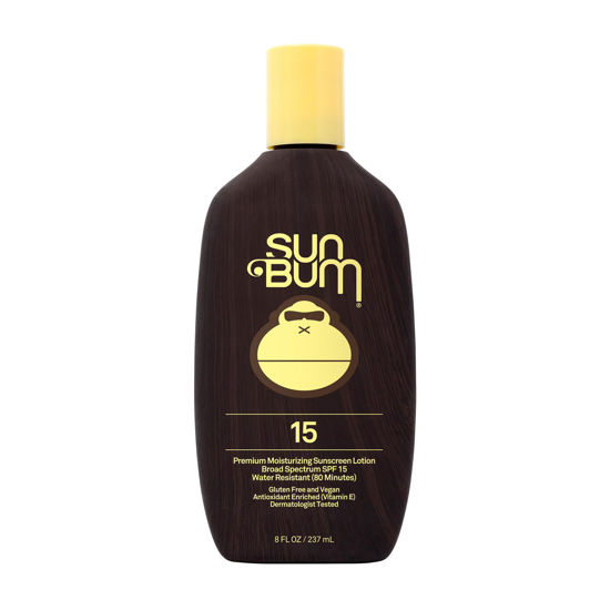 Picture of Sun Bum Original SPF 15 Sunscreen Lotion | Vegan and Hawaii 104 Reef Act Compliant (Octinoxate & Oxybenzone Free) Broad Spectrum Moisturizing UVA/UVB Sunscreen with Vitamin E | 8 oz