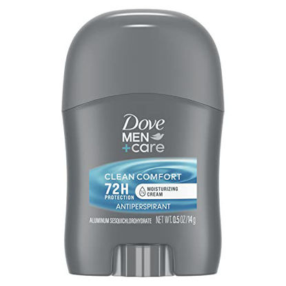 Picture of Dove Men+Care Antiperspirant Deodorant Stick Clean Comfort 72-Hour Sweat & Odor Protection Antiperspirant for Men With 1/4 Moisturizing Cream 0.5 oz (Packaging May Vary)