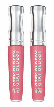 Picture of Rimmel Stay Glossy 6HR Lip Gloss, Claridge's Ruby, 0.18 Fl Oz (Pack of 2)