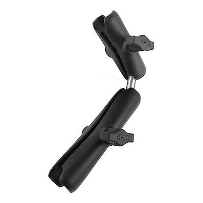 Picture of RAM Mounts Double Socket Arm with Dual Extension and Ball Adapter RAM-B-201-201U-C Compatible with RAM B Size 1" Components