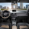 Picture of SEG Direct Car Steering Wheel Cover for Prius Civic 14-14.25 inch, Black and Beige Microfiber Leather