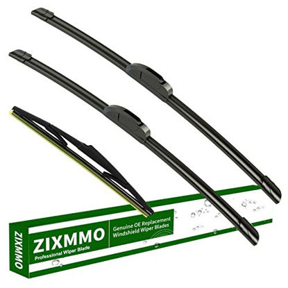 Picture of ZIXMMO 26"+19" windshield wiper blades with 14" Rear Wiper Blades Replacement for 2004-2005 Toyota Sienna -Original Factory Quality,Easy DIY Install (Set of 3)