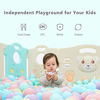Picture of MoonxHome Ball Pit Balls for Kids, 100 pcs 2.16" Thicken Soft Plastic Crush Proof Ball Pit Balls BPA Phthalate Free Toy Ball with 3 Color White Blue Light-Blue