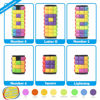 Picture of R.Y.TOYS Rotate and Slide Puzzle-Patented Fidget Cube(Restore Order/Create Patterns) 8 Colors,4 and 8 Layers-Detach Piece for Quick Play,Fidget Toys,Brain Teaser,Sensory Toys,Birthday Gifts