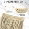 Picture of KooKaStyle Invisible Wire Hair Extensions with Transparent Wire Adjustable Size 4 Secure Clips Long Wavy Secret Hairpiece (20 Inch, Light Brown mix Highlight Blonde)