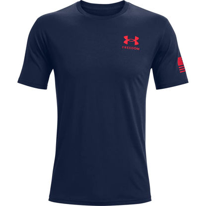 Picture of Under Armour Men's Standard New Freedom Flag T-Shirt, Academy (409)/Black, 4X-Large Tall