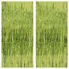 Picture of KatchOn, Light Green Fringe Curtain - 6.4x8 Feet, Pack of 2 | Light Green Foil Fringe, Sage Green Birthday Decorations | Green Streamer Backdrop | Green Foil Curtain, Graduation Party Decorations