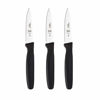 Picture of Mercer Culinary M23903 Millennia Black Handle, 3-Inch Slim Paring Knives (3-Pack), Paring Knife