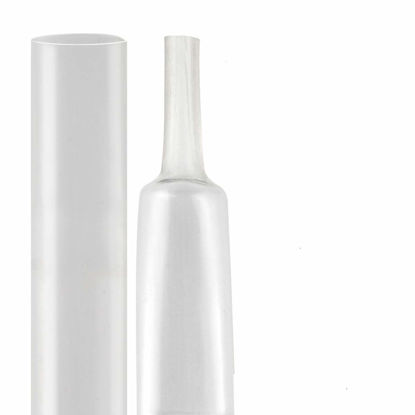 Picture of XHF 2 inch (50mm) 3:1 Waterproof Clear Heat Shrink Tubing Marine Grade Wire Cable Adhesive Lined Tube Insulation Seal Against Moisture Corrosion and Air Leakage, 4 Ft