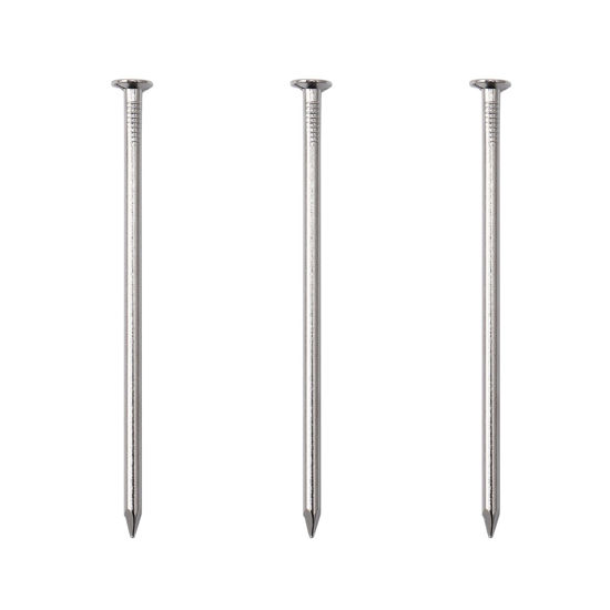 Picture of 25pcs Hardware Nails, 4 Inches Nickel Plated Hanging Nails, Wall Nails for Hanging, Wood Nails, Long Nails (4 In)