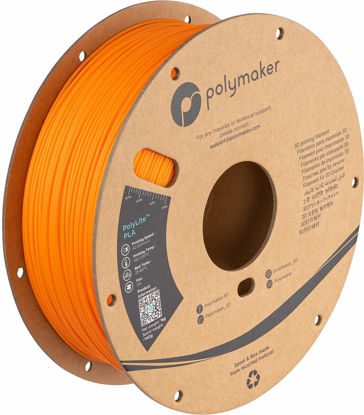 Picture of Polymaker PLA Filament 1.75mm, Orange PLA 3D Printer Filament 1.75 1kg - PolyLite 1.75 PLA Filament Orange 3D Printing Filament, Dimensional Accuracy +/- 0.03mm, Compatible with Most 3D Printers