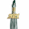 Picture of Endea Graduation Mixed Double Color Tassel with Gold Date Drop (Hunter Green/White, 2021)