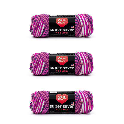 Picture of Red Heart Super Saver Yarn, Berry, Pack of 3