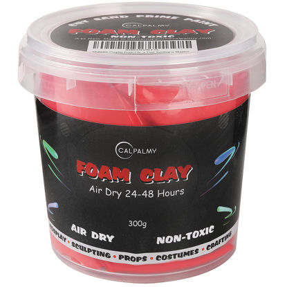 Picture of Moldable Cosplay Foam Clay Red Colors (300g) - High Density and Quality for Intricate Designs | Air Dries to Perfection for Cutting with a Knife or Rotary Tool, Sanding or Shaping