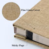 Picture of Vienrose Photo Album Self Adhesive 13x12.6 for 600 Photos Linen Scrapbook 120 Pages Khaki