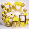 Picture of MOMOHOO Yellow Balloons Garland Arch - 100Pcs 5/10/12/18 Inch Mustard Yellow Balloons Fall Balloons, Sunburst Yellow Balloons for Sunflower Balloons Arch, Honeybee Gender Reveal/Lemon Baby Shower
