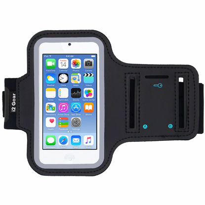Picture of i2 Gear Running Exercise Armband for iPod Touch 7th, 6th and 5th Generation MP3 Players and Phones with Reflective Border and Key Holder (Black)