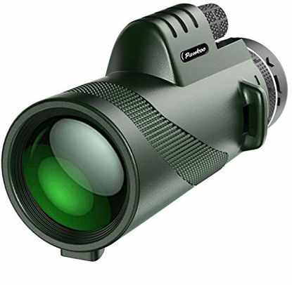 Picture of Pankoo 40X60 Monocular Telescope High Power Monocular for Adults with Phone Adapter& Tripod& Hand Strap Low Night Vision Monocular Equipped with BAK4 Prism for Bird Watching Hunting Traveling Concert