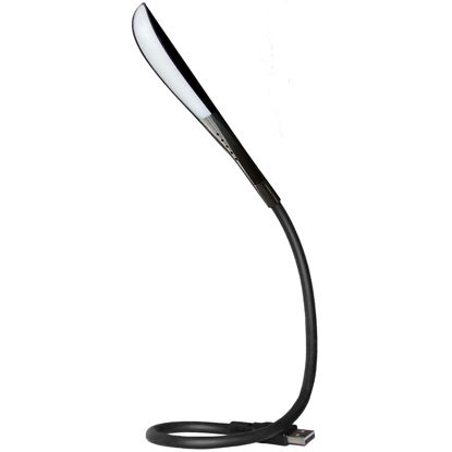 Picture of i2 Gear USB Reading Lamp with 14 LEDs Dimmable Touch Switch and Flexible Gooseneck for Laptops and Desktops (20 inches, Black)