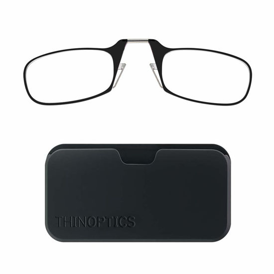 1131632 thinoptics universal pod rectangular reading glasses black framesblack case retail 44 mm 2 550