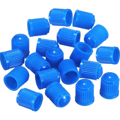 Picture of Outus 20 Pack Tyre Valve Dust Caps for Car, Motorbike, Trucks, Bike, Bicycle (Blue)