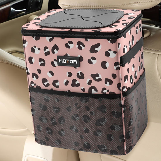 GetUSCart- HOTOR Trash Can with Lid and Storage Pockets, 100% Leak