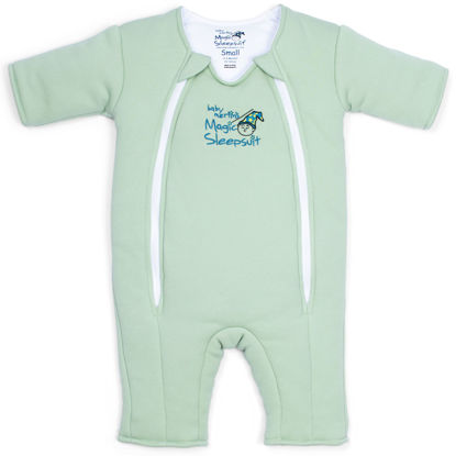 Picture of Baby Merlin's Magic Sleepsuit - 100% Cotton Baby Transition Swaddle - Baby Sleep Suit - Sage Green - 3-6 Months