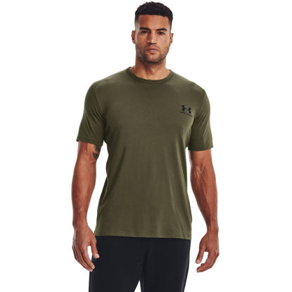 Picture of Under Armour mens Sportstyle Left Chest Short-Sleeve T-Shirt , (390) Marine OD Green / Black / Black , 3X-Large Tall