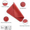Picture of MicoYang Silicone Dish Drying Mat for Multiple Usage,Easy clean,Eco-friendly,Heat-resistant Silicone Mat for Kitchen Counter or Sink,Refrigerator or Drawer Liner Red XL 18 inches x 16 inches
