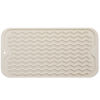 Picture of MicoYang Silicone Dish Drying Mat for Multiple Usage,Easy clean,Eco-friendly,Heat-resistant Silicone Mat for Kitchen Counter,Sink,Bar,Bottle,or Cup Tapioca S 12 inches x 6 inches