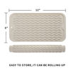 Picture of MicoYang Silicone Dish Drying Mat for Multiple Usage,Easy clean,Eco-friendly,Heat-resistant Silicone Mat for Kitchen Counter,Sink,Bar,Bottle,or Cup Tapioca S 12 inches x 6 inches