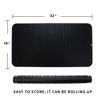 Picture of MicoYang Silicone Dish Drying Mat for Multiple Usage,Easy clean,Eco-friendly,Heat-resistant Silicone Mat for Kitchen Counter or Sink,Refrigerator or Drawer Liner Black XXXXL 32 inches x 18 inches