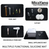 Picture of MicoYang Silicone Dish Drying Mat for Multiple Usage,Easy clean,Eco-friendly,Heat-resistant Silicone Mat for Kitchen Counter or Sink,Refrigerator or Drawer Liner Black XXXXL 32 inches x 18 inches