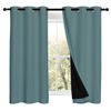 Picture of NICETOWN 100% Blackout Curtains 54 inches Long, Double-Deck Completely Blackout Window Treatment Thermal Insulated Lined Drapes for Small Window (Aqua, 1 Pair, 42 inches Width Each Panel)