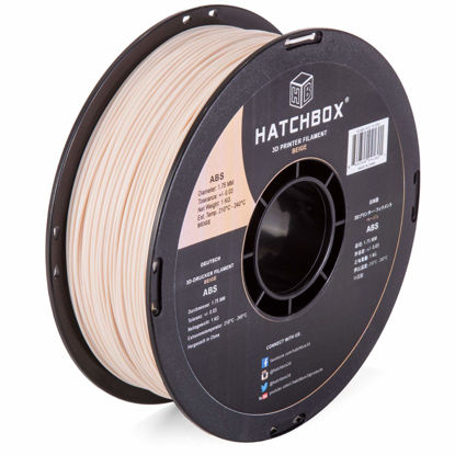 Picture of HATCHBOX ABS 3D Printer Filament, Dimensional Accuracy +/- 0.03 mm, 1 kg Spool, 1.75 mm, Beige