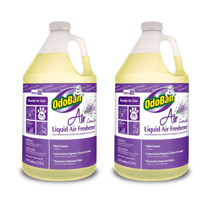 Picture of OdoBan Professional Series Ready-to-Use Air Lavender Liquid Air Freshener, 2-Pack, 1 Gallon Each, Lavender Scent