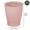 Picture of mDesign Round Plastic Bathroom Garbage Can, 1.25 Gallon Wastebasket, Garbage Bin, Trash Can for Bathroom, Bedroom, and Kids Room - Small Bathroom Trash Can - Fyfe Collection - Rosette Pink