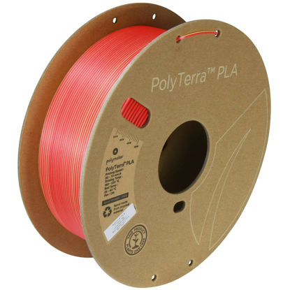 Picture of Polymaker Dual Color Matte PLA Filament 1.75mm Red-Yellow, Coextrusion 1.75 PLA 3D Printer Filament 1kg - Experience a Unique Dichromatic Matte Finish with PolyTerra PLA 1.75mm (+/- 0.03mm)