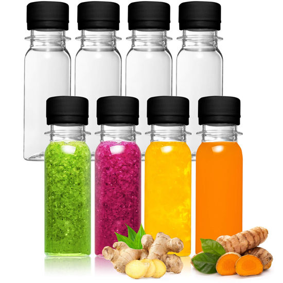 Green Direct 12oz Clear Plastic Reusable Juice Bottles With Caps | Empty Water Bottles For Juicing, Smoothies, Shakes | BPA-Free, Durable & Leakproof | Pack Of 4